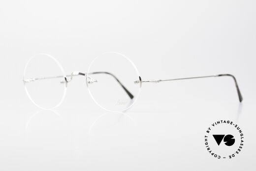Lunor Classic Round PP Die Randlose Steve Jobs Brille, die legendäre Lunor Brille kann beliebig verglast werden, Passend für Herren und Damen