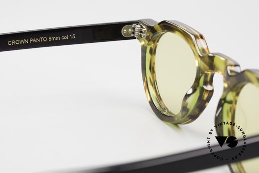 Lesca Crown Panto 8mm Sonnenbrille Upcycling, limitiert, da vintage Acetat nur noch wenig vorhanden, Passend für Herren und Damen