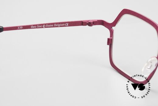 Theo Belgium Line Damenbrille Pink Metallic, das Modell kann natürlich beliebig verglast werden, Passend für Damen