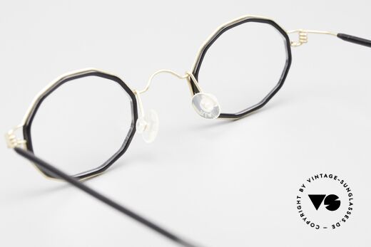 Lindberg Zeta Air Titan Rim Titan Brille mit Azetat Inlay, eleganter Rahmen ohne Schrauben, Nieten oder Lötungen, Passend für Herren und Damen
