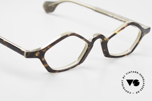 Theo Belgium Polygone Vieleck Brille Aus Kunststoff, eine Designer-Brille mit Symbol-Charakter, Gr. 44/20, Passend für Herren und Damen