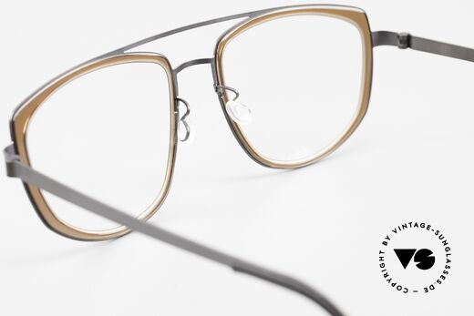 Lindberg 9735 Strip Titanium Damenbrille Oversized XL, die orig. DEMOgläser können beliebig getauscht werden, Passend für Damen