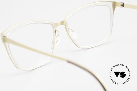 Lindberg 9713 Strip Titanium Damenbrille Klassisch Gold, die orig. DEMOgläser können beliebig getauscht werden, Passend für Damen