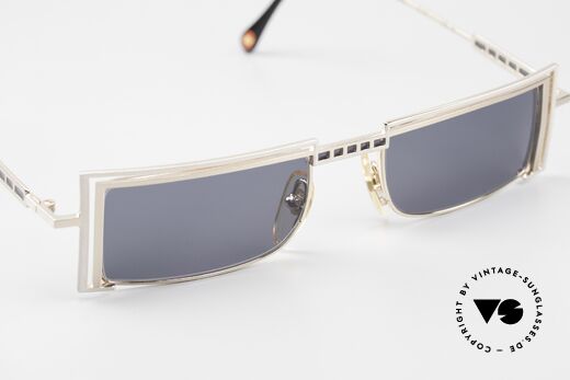 Casanova LC5 Jugendstil Sonnenbrille 90er, ungetragenes Original; graue Gläser mit 100% UV Schutz, Passend für Herren und Damen