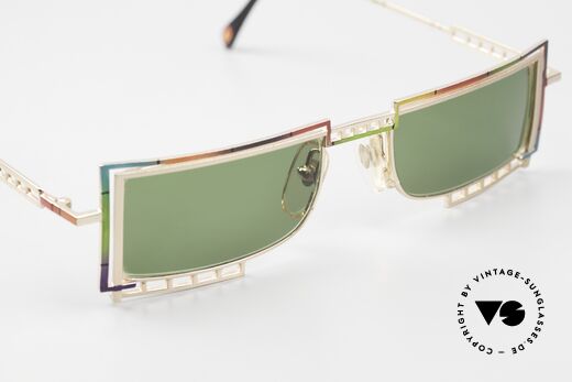 Casanova LC4 Regenbogen Sonnenbrille, ungetragenes Original; grüne Gläser (100% UV Schutz), Passend für Herren und Damen