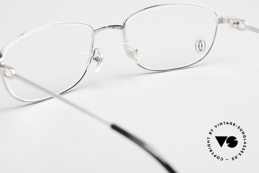Cartier Whisper Unisex Brille Platin Glänzend, KEINE RETRO Cartier Brille; ein Original von 2011, Passend für Herren und Damen