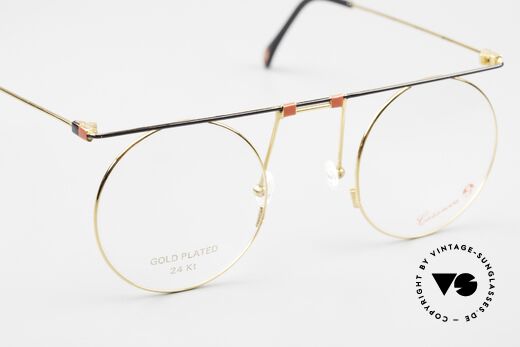 Casanova MTC 7 24kt Vergoldet Kunstbrille, die Demogläser sind beliebig (Gleitsicht) ersetzbar, Passend für Herren und Damen