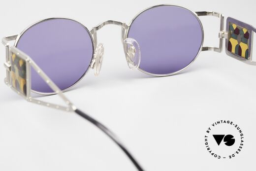 Jean Paul Gaultier 56-4672 Kunstvolle Sonnenbrille Oval, Fassung kann ggf. auch optisch verglast werden, Passend für Herren und Damen