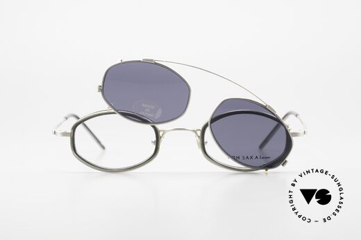 Koh Sakai KS9836 Clip On Titanium Brille 90er, ungetragen; wie alle unsere 90er vintage Clip-On Brillen, Passend für Herren und Damen