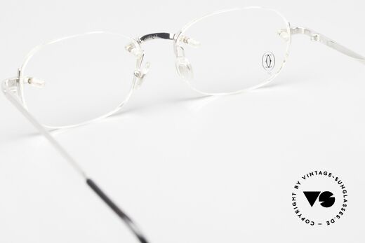 Cartier T-Eye Rimless Randlose Platin Fassung, Glasgröße (gleitsichtfähig) ist ggf. veränderbar, Passend für Herren und Damen