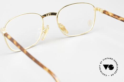 Cartier Aube - S 90er Brille Klassisch Eckig, KEINE Retrobrille; ein 25 Jahre altes Unikat in SMALL, Passend für Herren