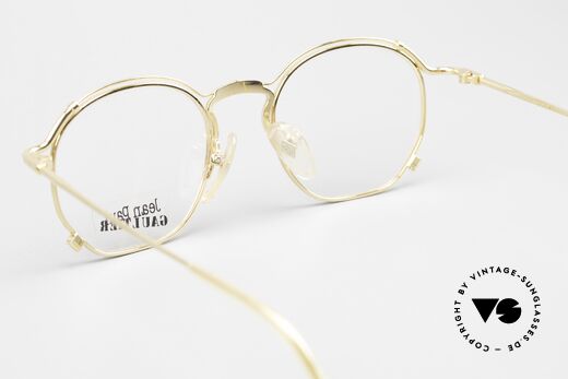 Jean Paul Gaultier 55-2171 Vergoldete Designerbrille, die Metall-Fassung ist für Gläser jeglicher Art gemacht, Passend für Herren und Damen