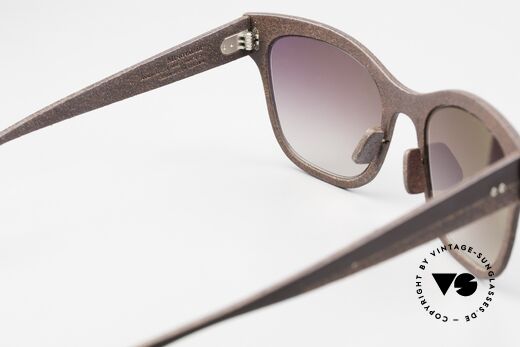 Lucas de Stael Minotaure Split 29 Damensonnenbrille Leder, mit entspiegelten Sonnengläsern; 100% UV Protection, Passend für Damen