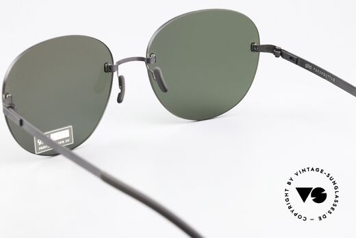 Götti Perspective PRS01 Randlose Damensonnenbrille, dunkelgrüne Sonnengläser für 100% UV Protection, Passend für Damen