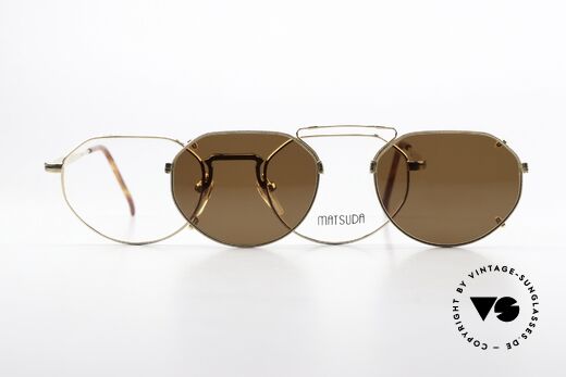 Matsuda 2867 Clip On Brille Vergoldet 90er, Größe: medium, Passend für Herren und Damen