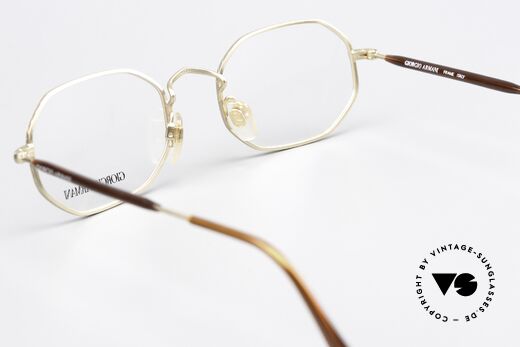 Giorgio Armani 182 80er Designerbrille Octag, das Modell (Gr. 49/20) kann beliebig verglast werden, Passend für Herren und Damen