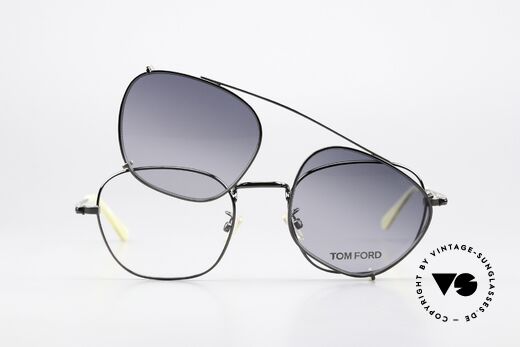 Tom Ford TF5335 Designerbrille Mit Clip On, Größe: medium, Passend für Herren und Damen