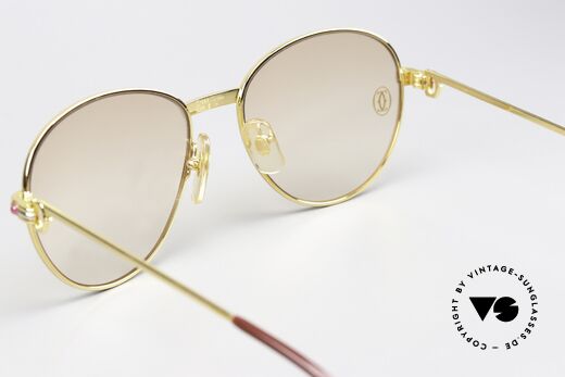 Cartier S Rubis 0,34 ct - M Echte Rubinen Brille 1988, ungetragen + OVP (sehr selten in diesem Zustand), Passend für Damen