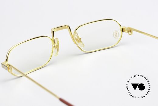 Cartier Demi Lune Santos - M Meistverkaufte Größe 1987, KEINE RETRObrille; ein ca. 35 Jahre altes Cartier Original, Passend für Herren und Damen