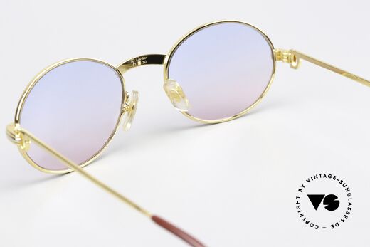 Cartier Saint Honore Sonnengläser Baby-Blau Pink, KEINE Retrobrille, sondern das 25 Jahre alte Original, Passend für Herren und Damen