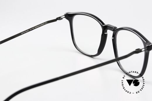 Mykita Haldur Unisexbrille Klassisch Schwarz, genial flexible Brillenfassung: eine Größe passt allen, Passend für Herren und Damen