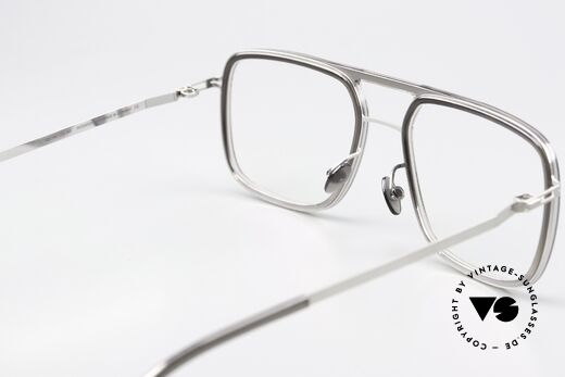 Mykita Elgard Sehr Markante Herrenbrille, sehr interessante Farbe 853 = silber / grau-transluzid, Passend für Herren