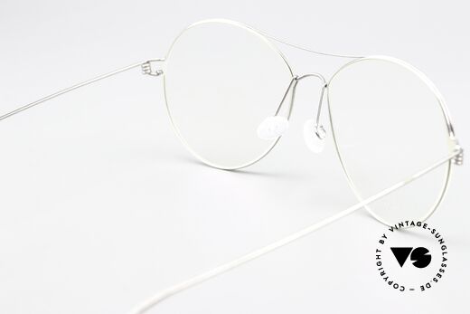 Lindberg April Air Titan Rim Aviator Titanium Brille Unisex, eleganter Rahmen ohne Schrauben, Nieten oder Lötungen, Passend für Herren und Damen