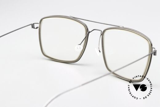 Lindberg Oscar Air Titan Rim Markant Eckige Herrenbrille, Fassung kann beliebig (optisch / Sonne) verglast werden, Passend für Herren