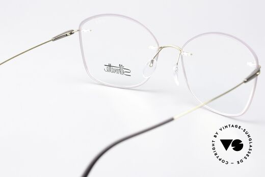 Silhouette 5500 Titanbrille Feminine Glasform, wirklich grandiose Kolorierung in zart-flieder / gold, Passend für Damen