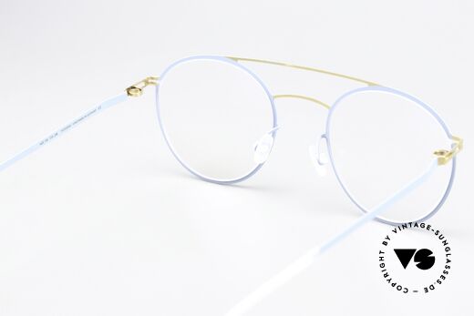 Mykita Dagur Damenbrille Gold Blaugrau, die Fassung ist beliebig verglasbar (optisch / Sonne), Passend für Damen