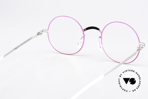 Mykita Sigur Damenbrille Silver Neon Pink, die Fassung ist beliebig verglasbar (optisch / Sonne), Passend für Damen