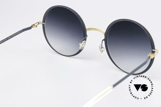 Mykita Joona Gold / Indigo Grey Gradient, Sonnengläser (100% UV) können auch ersetzt werden, Passend für Damen