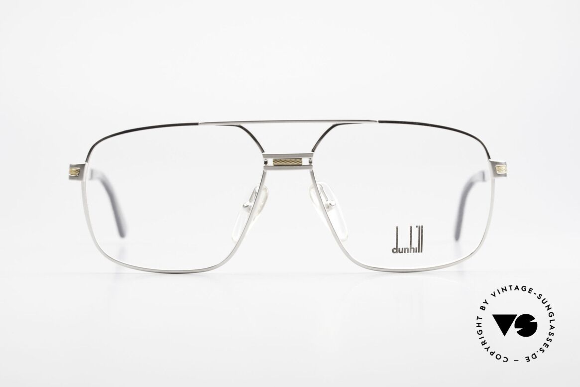 Dunhill 6134 Platinierte Luxus Brille 90er, platinierter Rahmen mit hartvergoldetem Dekor, Passend für Herren