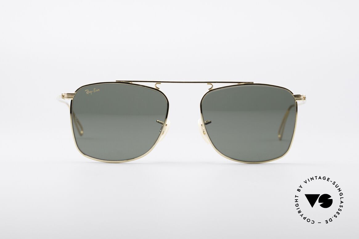 Ray Ban Vintage Rectangle Bausch&Lomb USA Brille, Ray-Ban Sonnenbrille der 'Vintage Metal Collection', Passend für Herren