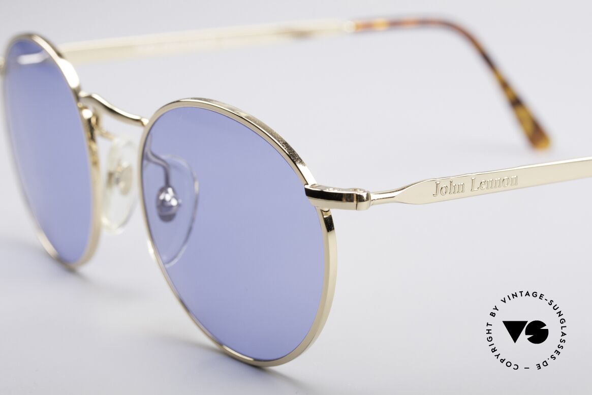 John Lennon - The Dreamer Sehr Kleine Vintage Brille, blaue Gläser: ideal, um einfach mal blau zu machen, Passend für Herren und Damen