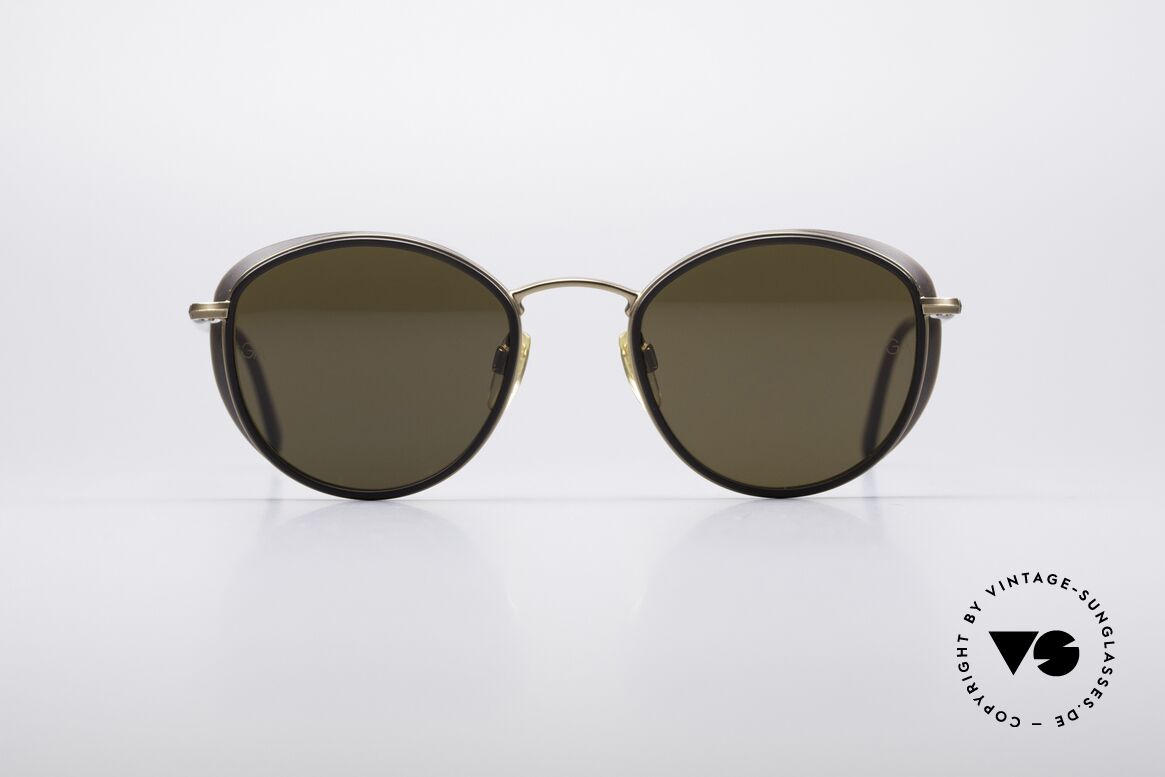 Giorgio Armani 655 90er No Retro Brille, Armani DesignerSonnenbrille mit kleinen Seitenblenden, Passend für Herren und Damen