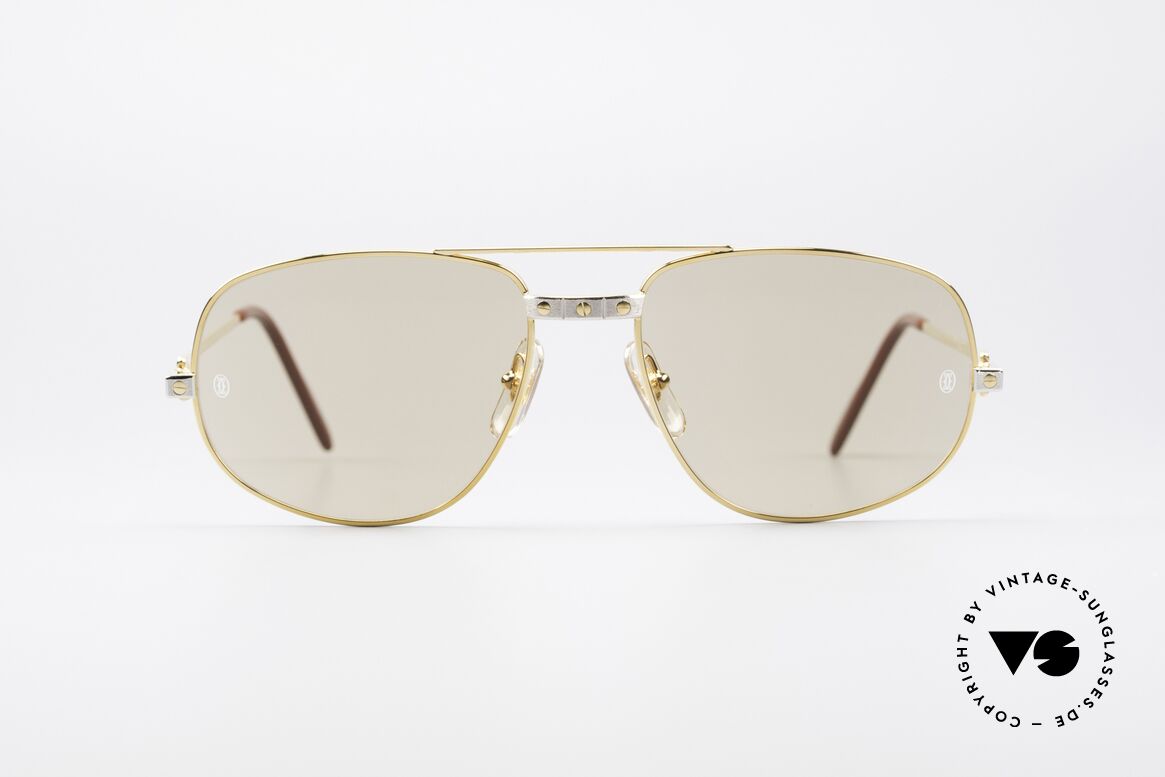 Cartier Romance Santos - L Luxus Sonnenbrille, wurde 1986 veröffentlicht und dann bis 1997 produziert, Passend für Herren