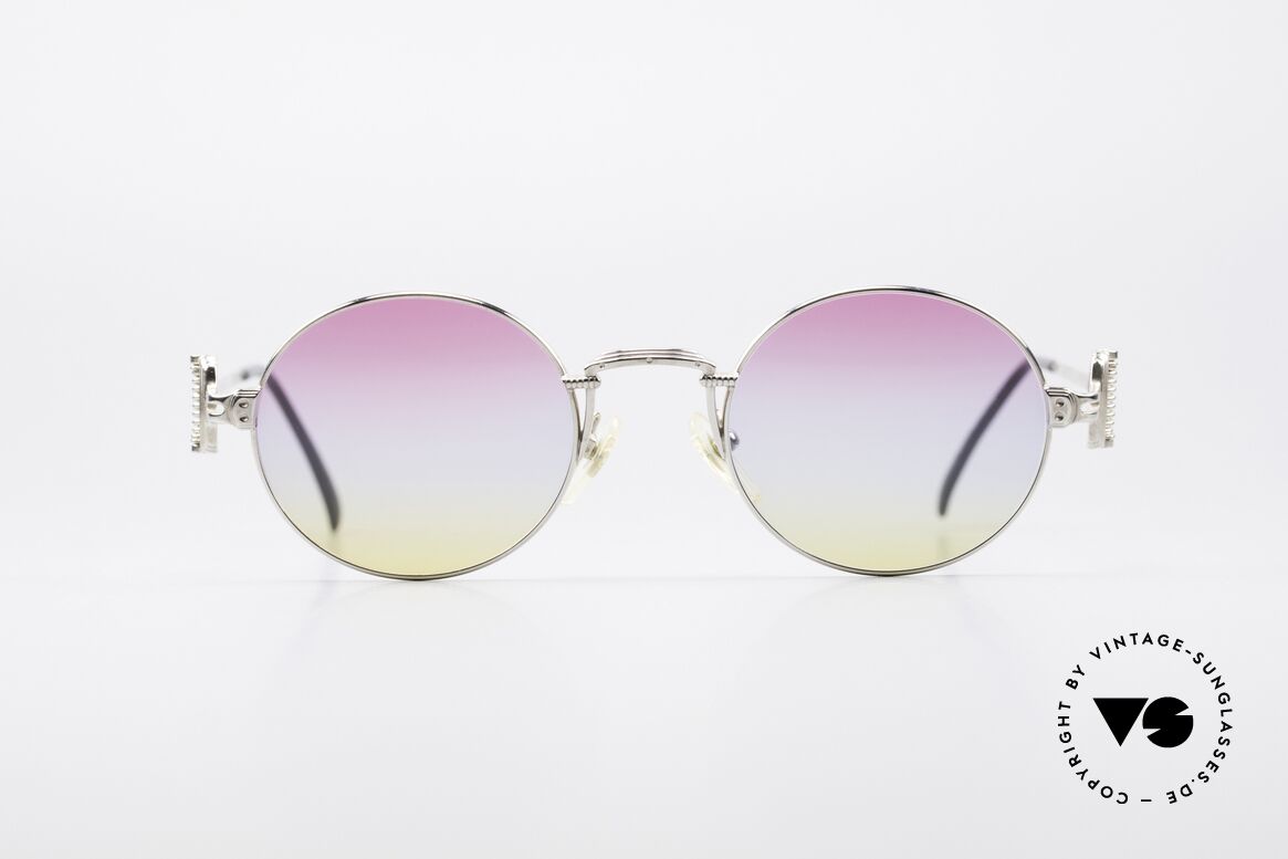 Jean Paul Gaultier 55-5106 Designer Vintage Brille 90er, leichtes Gestell mit großartigen Details (Bügelansatz), Passend für Herren und Damen