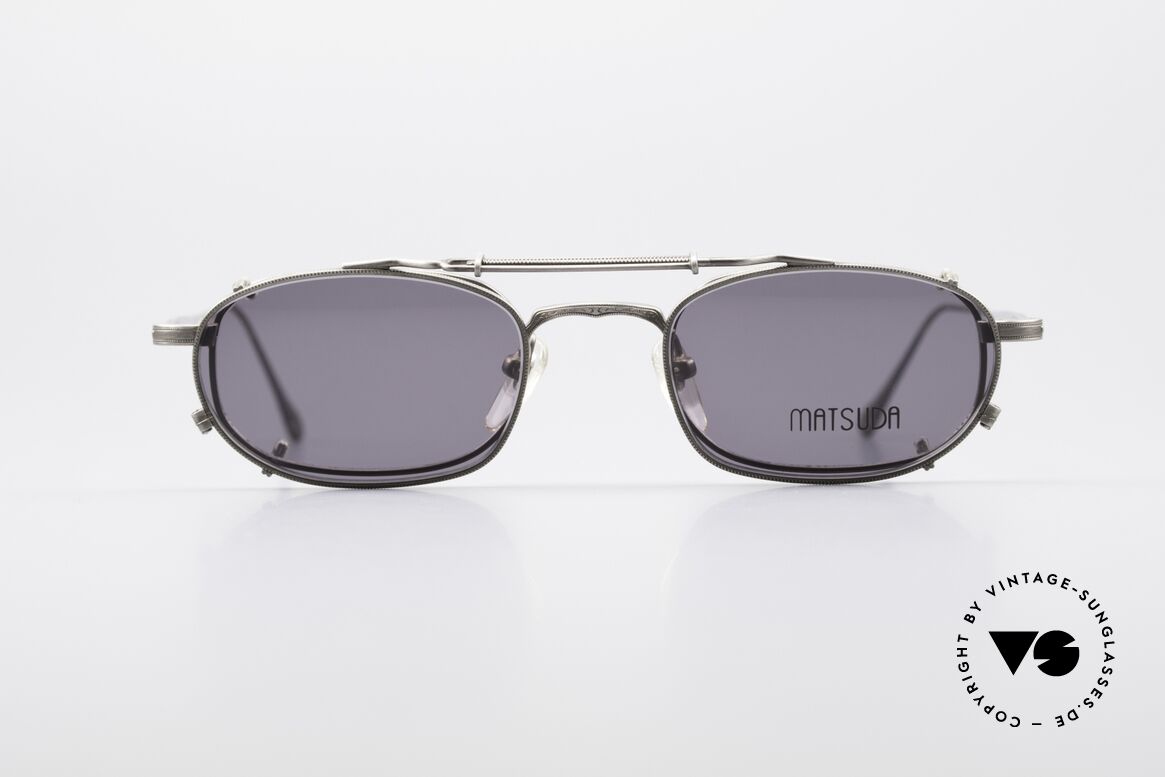 Matsuda 10105 90er Sonnen Clip Fassung, vintage Matsuda Sonnenbrille aus den frühen 1990ern, Passend für Herren