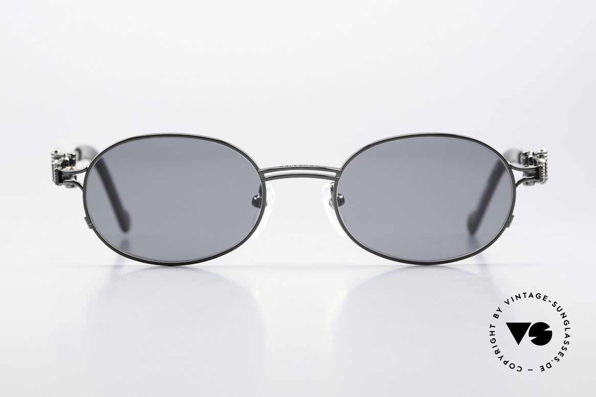 Jean Paul Gaultier 56-0020 Ovale Gürtelschnalle Brille, vintage Jean Paul GAULTIER Sonnenbrille von 1996/97, Passend für Herren