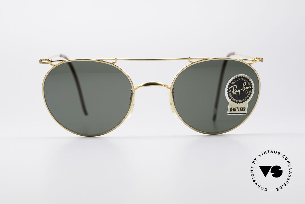 Ray Ban Deco Metals Round 90er B&L USA Sonnenbrille, Modell aus der RAY-BAN Deco Metals Collection, Passend für Herren und Damen