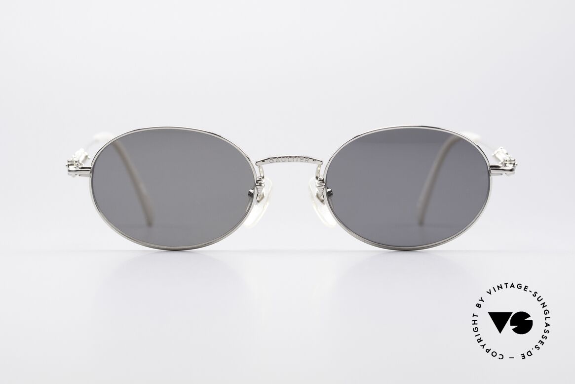 Jean Paul Gaultier 55-6101 Ovale Brille Polarisierend, ovale J.P. Gaultier vintage Sonnenbrille von 1996, Passend für Herren und Damen