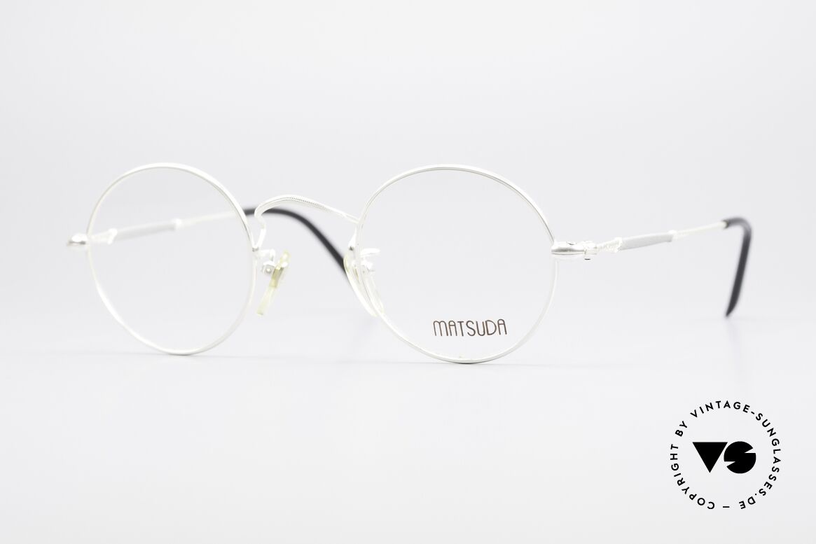 Matsuda 2872 90er Designer Brille Rund, runde 1990er vintage MATSUDA Designer-Brillenfassung, Passend für Herren und Damen