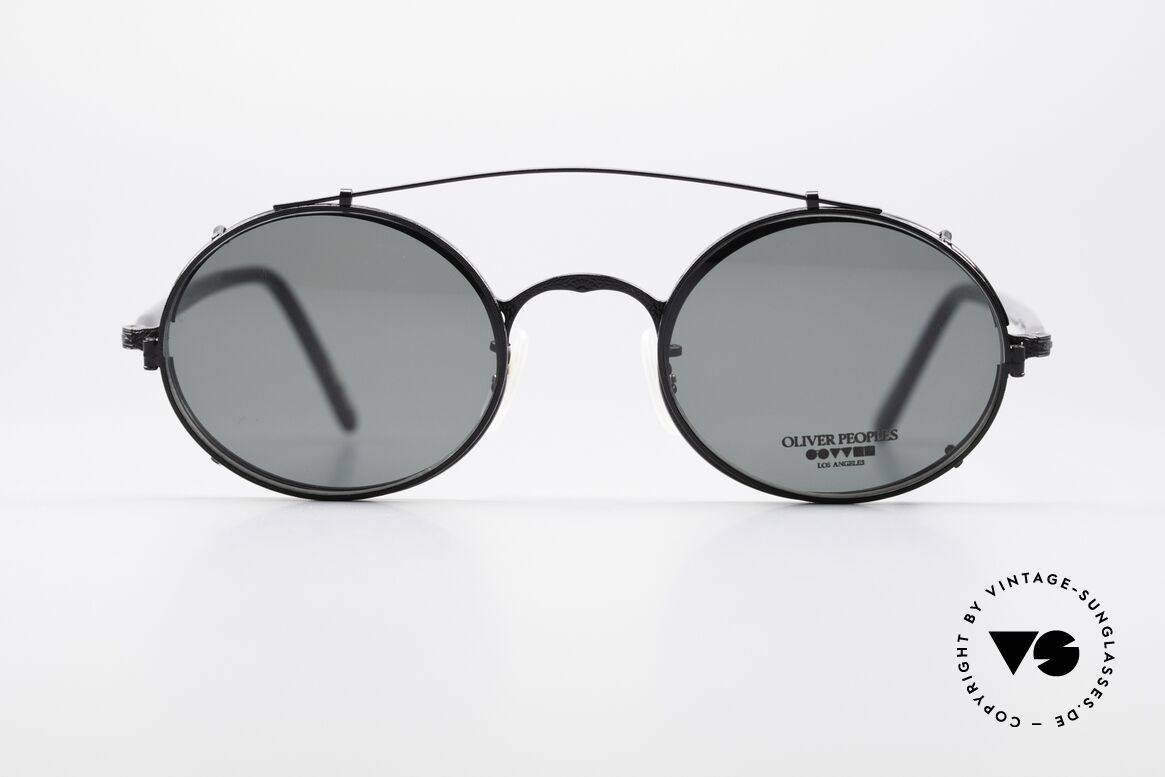 Oliver Peoples 68MBK Vintage Brille Sonnen Clip, vintage Oliver Peoples Sonnenbrille der frühen 90er, Passend für Herren und Damen