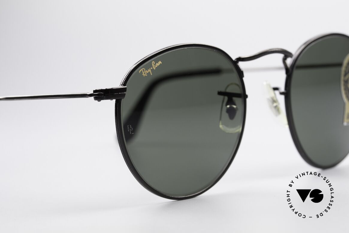 Ray Ban Round Metal 47 Kleine Runde USA Sonnenbrille, ungetragenes Bausch&Lomb Modell mit orig. Etui, Passend für Herren und Damen