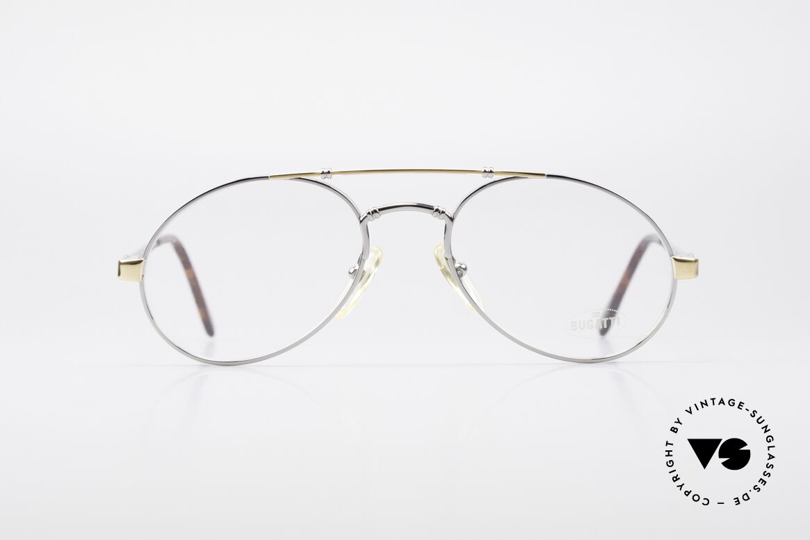 Bugatti 18526 80er Herren Vintage Brille, sehr elegante Designer-Brillenfasung von Bugatti, Passend für Herren