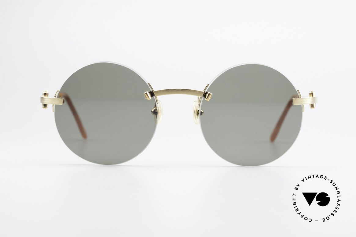 Cartier C-Decor Madison Runde Luxus Sonnenbrille, edle runde CARTIER Luxus-Sonnenbrille von 1999, Passend für Herren und Damen