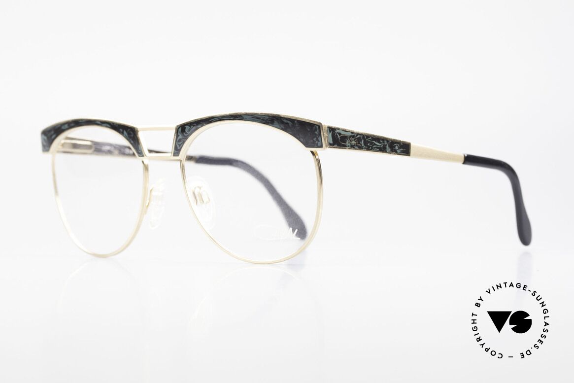 Cazal 741 Panto Stil Designerbrille 90er, interessante "Marmor"-Applikation auf Front & Bügeln, Passend für Herren