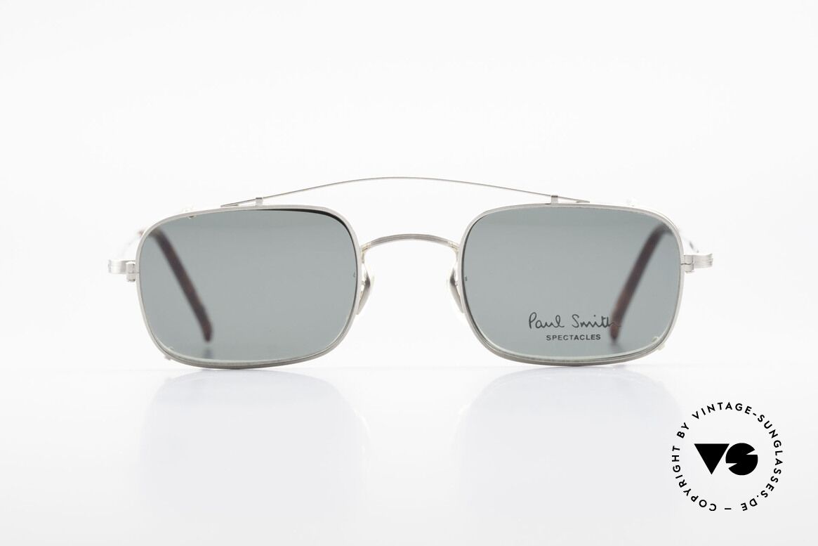 Paul Smith PS101 Eckige Vintage Brille Clip On, Paul Smith vintage Brille der späten 80er / frühe 90er, Passend für Herren und Damen