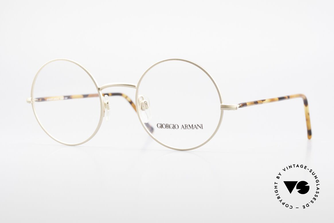 Giorgio Armani 117 80er Brille Zeitlos Rund, zeitlose Giorgio Armani vintage Designer-Fassung, Passend für Herren und Damen